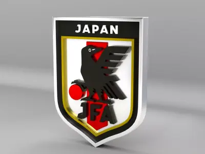 Japan National Soccer Team Logo 3D model