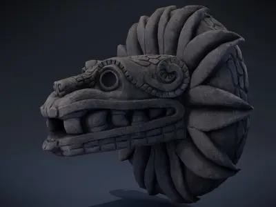 Quetzalcoatl - Aztec Deity Low-poly 3D model