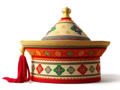 Traditional Decorative Hat Model Pack Low-poly 3D model