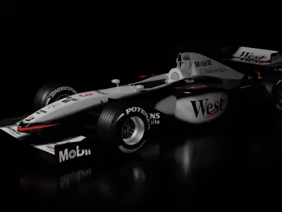 McLaren MP4-16 Low-poly 3D model