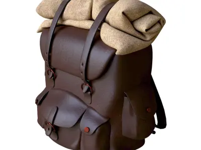 Travel Adventure Backpack Vintage 3D model