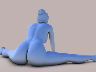 Woman Yoga 3D print model