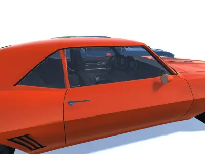 HD Classic Cars 6 Pack Low-poly 3D model