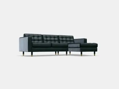 LANDSKRONA 3-seat sofa 2 Low-poly 3D model