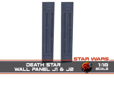 Death Star Wall Panel - J - 1-18 scale Kenner Hasbro Free 3D print model