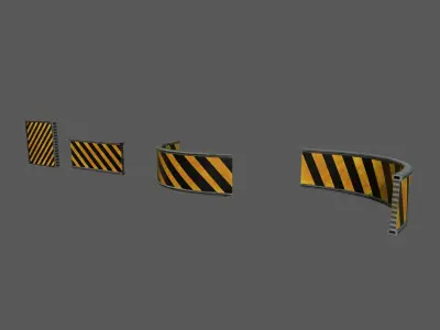 sci-fi walls  Low-poly 3D model