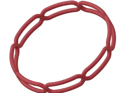 Plastic Graceful Fancy Bangle 3D model