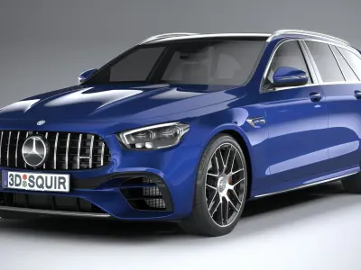 Mercedes E63 Estate AMG 2021 3D model