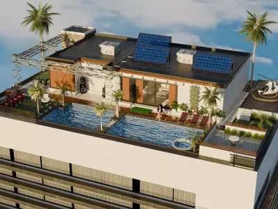 Penthouse Rooftop with Interior and Exterior 3D model