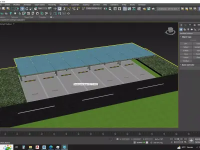 Urban Parking Lot - Realistic 3D Model 2 3D model