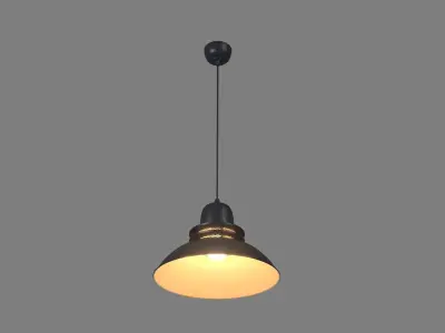 Anthracite Pendant Lamp With Mesh 3D model