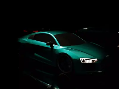Audi R8 with  animation 3D model