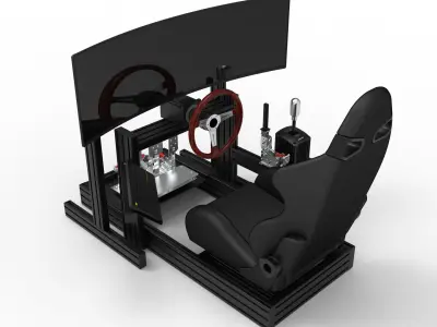 Sim Rig Racing Cockpit 3D model