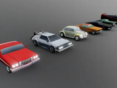 Low Poly Cars 3D model