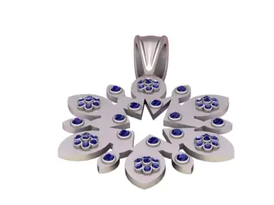 Luxury Floral Snowflake Pendant   3D Printable Fine Jewelry 3D print model