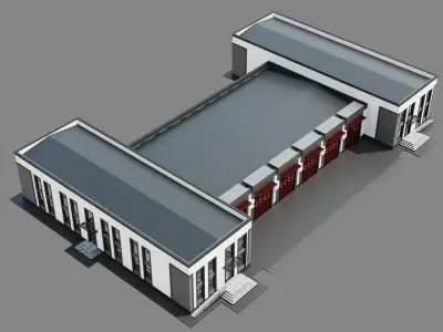 Fire Station  ID051 3D model