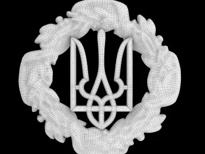 Emblem of Ukraine 3D model