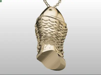 Fish Pendant 3D print model buy