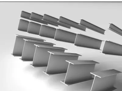 Metal Beam IPE 3D model