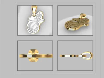 BASKET BALL PENDANT  3D print model