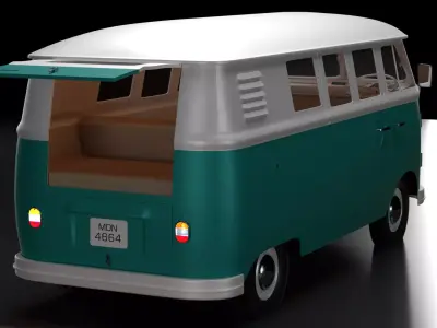 volkswagen kombi type 2 t1 3D model