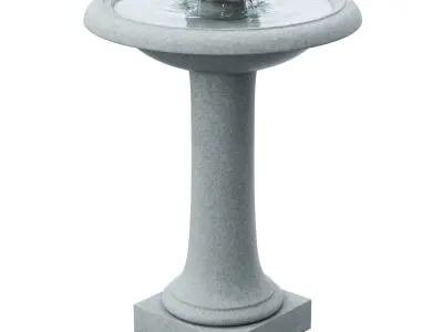 Camelia Birdbath Fountain 3D model