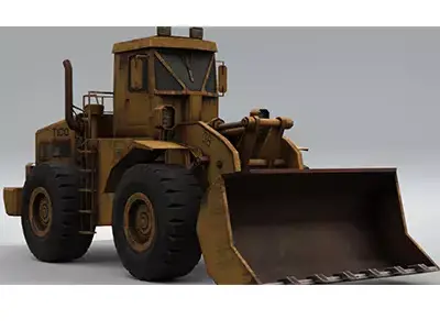 Tractor-bulldozer heavy equipment  3D model