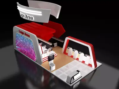 Booth Exhibition Stand a119b 3D model