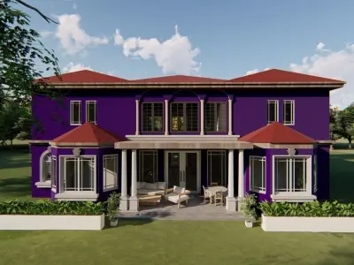 Wealth Estate Territory Indigo Home Model Low-poly 3D model