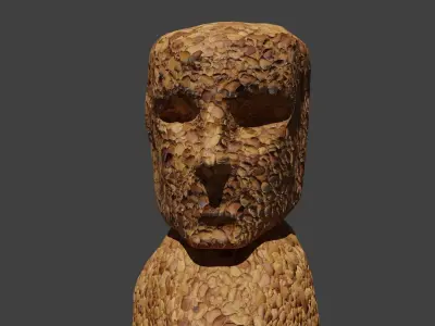 Mountain face Low-poly 3D model