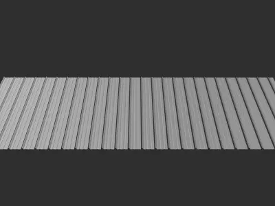 Metal sheet roofing 2401 3D model