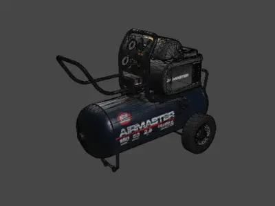 Air compressor PBR Low-poly 3D model