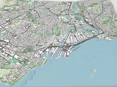 Cityscape Trondheim Norway  3D model