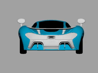 Toy Car Low-poly 3D model 13