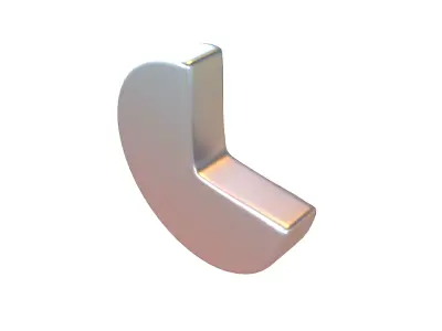 Seventy Five Percent Circle V1 003 Low-poly 3D model