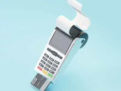 Simple Low Poly Isometric Debit Card EDC Low-poly 3D model