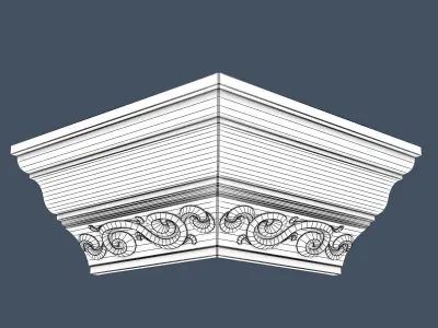 Decorative Crown Molding 3D model 18