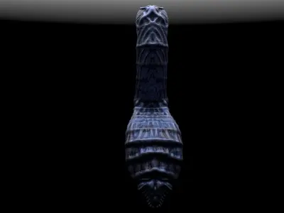 Alien Snake Monster Low-poly 3D model