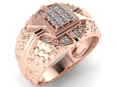 light weight gold diamond rings-C111116SKCH2026002-wt-5-10 3D print model