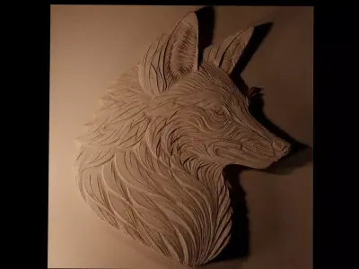 Jackal CNC 3d Print High Relief Sand Casting 3D print model