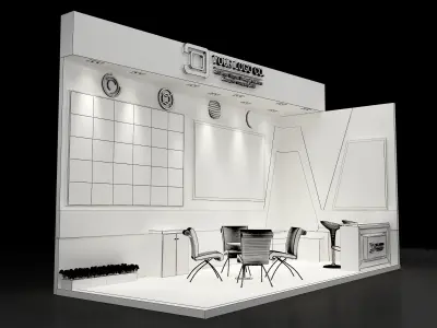 Booth Exhibition Stand a620b 3D model