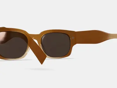 Domingo Sunglasses in Cinnamon Crystal Fade 3D model