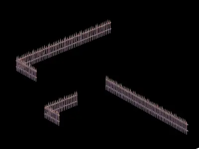 gAME Pei Cheng - Wood Wall 03 3D model