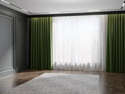 Luxury Curtains Assets SET 1 Low-poly 3D model
