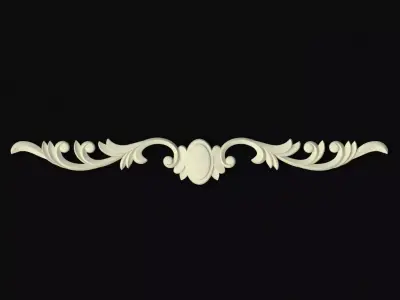 Central decor ornament for furniture 3D model 25