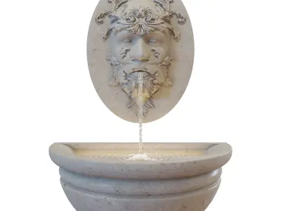 Green Man Stone Water Feature - Fountain 3D model