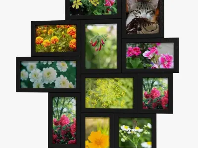 Photo Frames Collage Low-poly 3D model