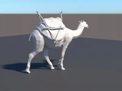lowpoly camel 3D model