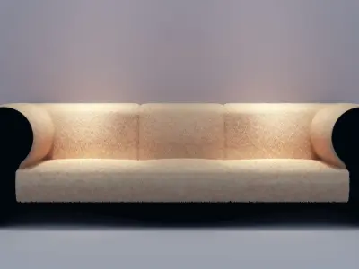 fur sofa 3D model
