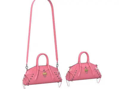 Givenchy Mini Antigona Bag Pink Low-poly 3D model